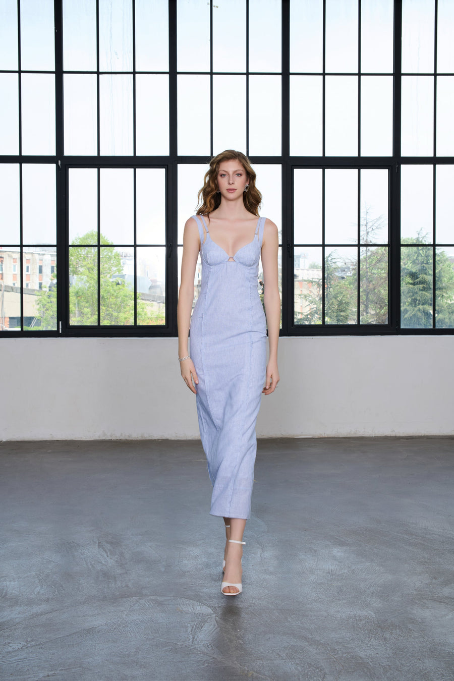 Lumina Vesta Linen Blend Dress Premium