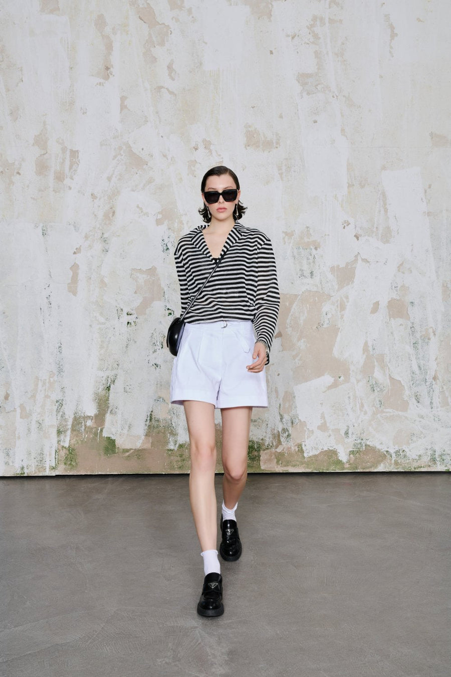 Freya Black-White Striped Blouse