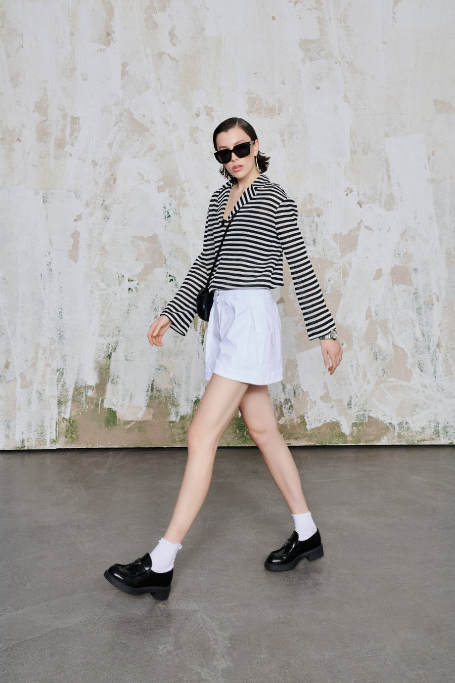 Freya Black-White Striped Blouse